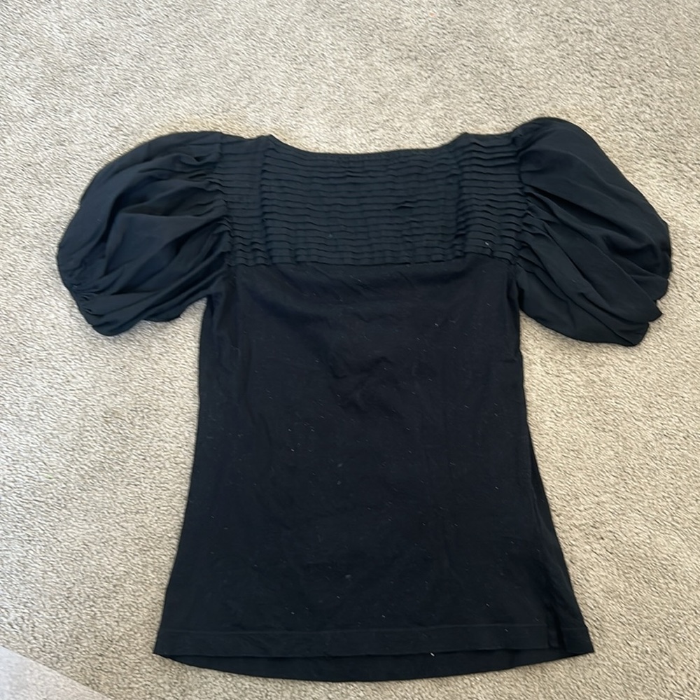 Black puff sleeve top - Picture 2 of 2